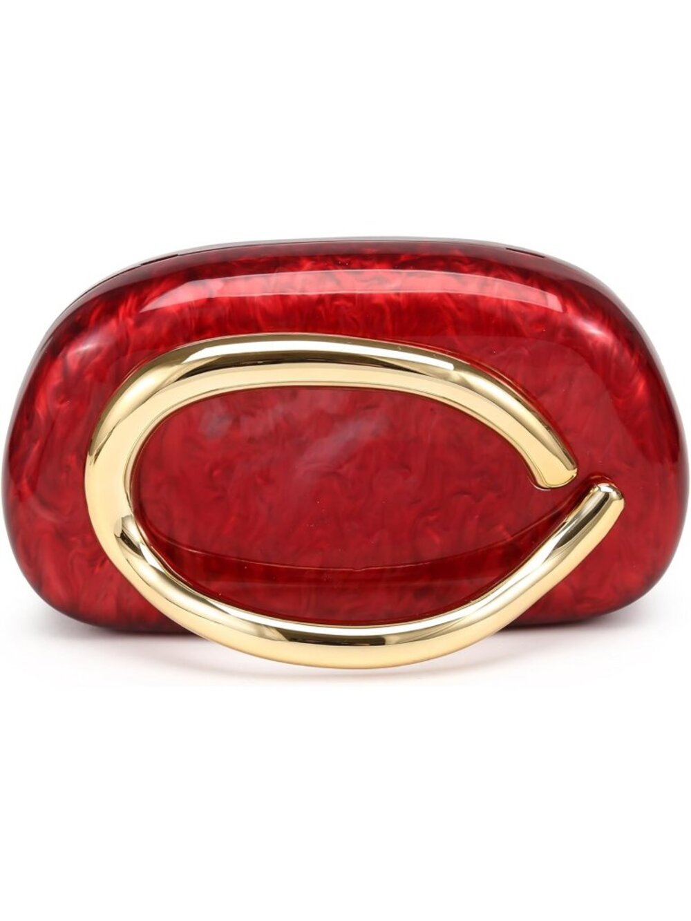 Women Acrylic Burgundy Wedding Party Clutch Purse Trendy Crossbody Shoulder Bags